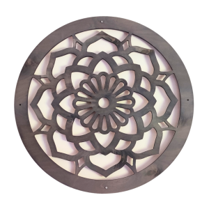 Mandala -seinäkoriste 70cm Hopeanharmaa