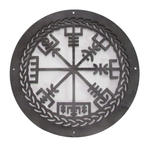 Vegvisir -seinäkoriste 70cm Hopeanharmaa