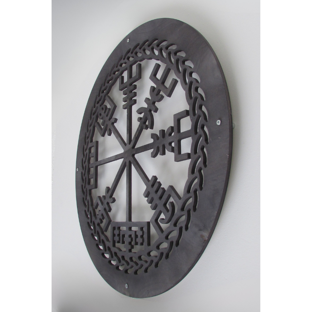 Vegvisir -seinäkoriste 70cm Hopeanharmaa - Image 2