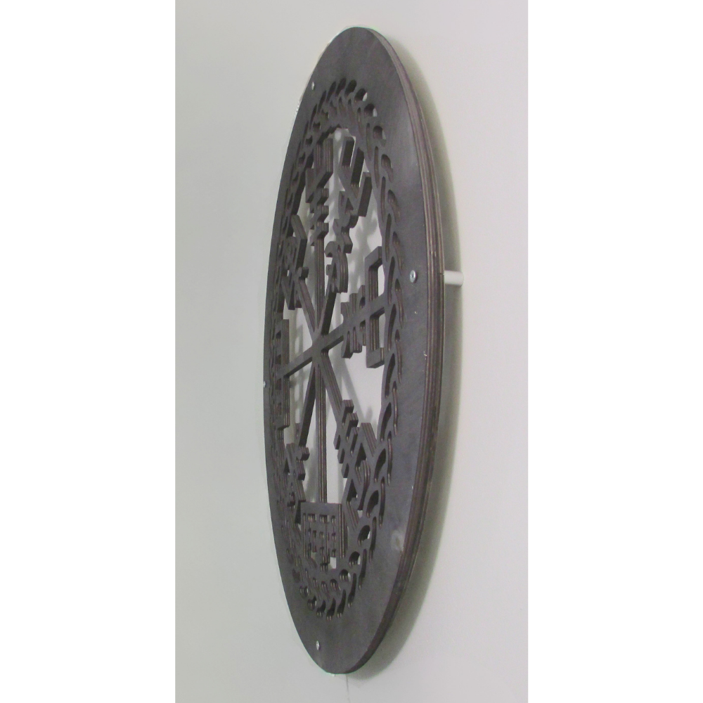 Vegvisir -seinäkoriste 70cm Hopeanharmaa - Image 3